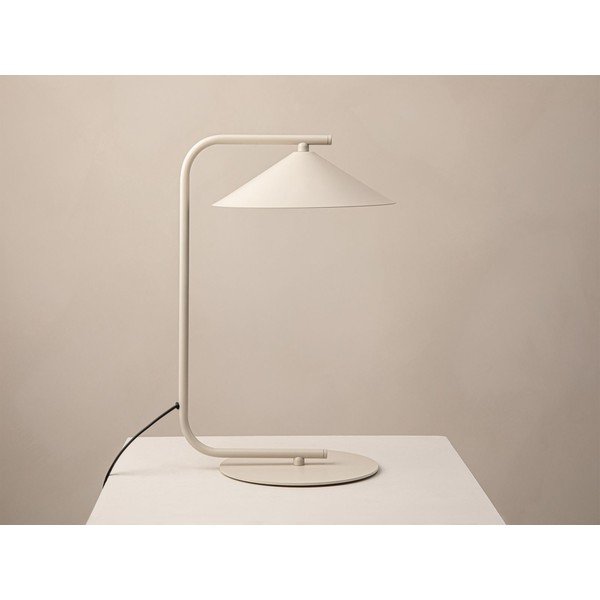 Кремава метална настолна лампа (височина 42 cm) Nocte – Micadoni -image-2
