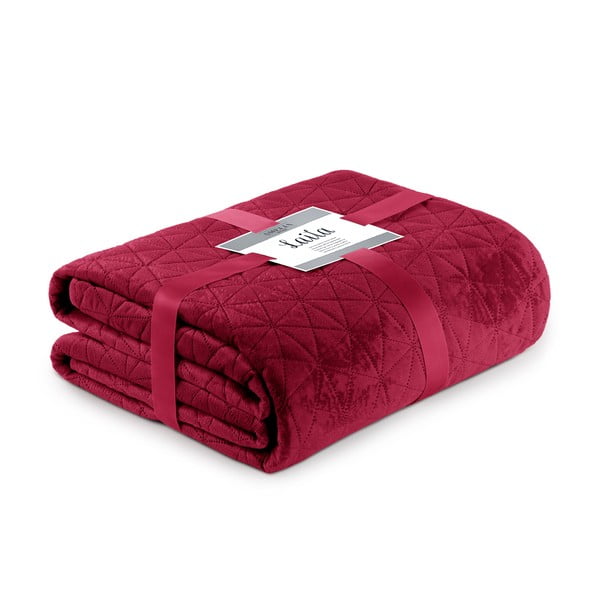 Червена покривка за легло Рубинено червено, 260 x 240 cm Laila - AmeliaHome