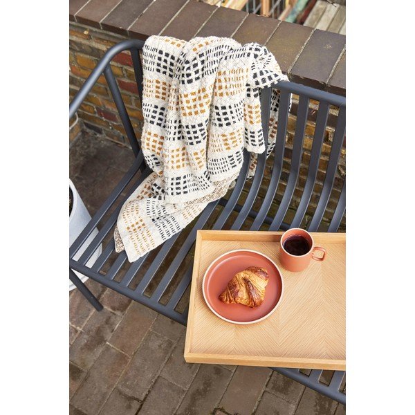 Черна метална градинска пейка Villa – Hübsch-image-3