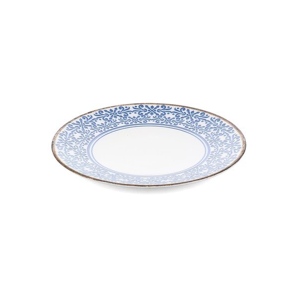 Бяла/синя порцеланова чиния ø 27 cm Azul – BonBistro-image-4