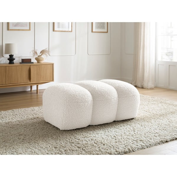 Бяла табуретка  от прежда с примки от букле Hippolyte – Bobochic Paris-image-1