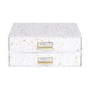Кутия за чекмеджета с 2 чекмеджета в златисто и бяло Birger - Bigso Box of Sweden