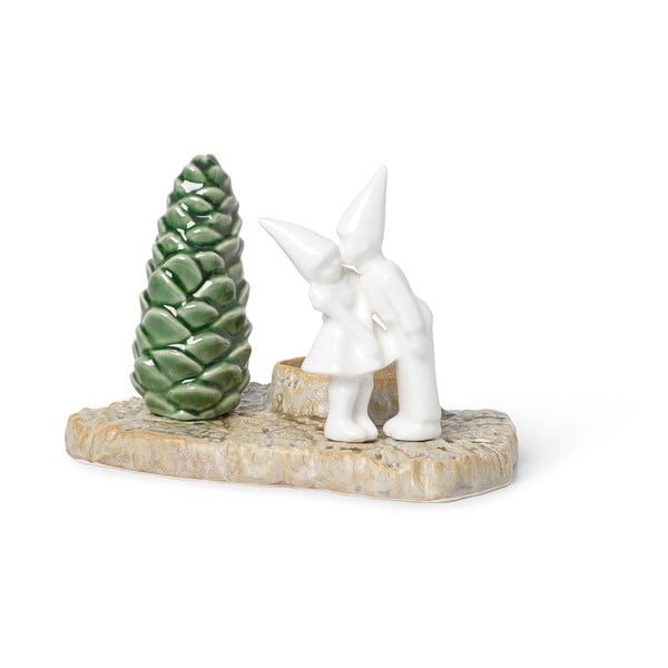 Коледен свещник от керамика Коледна целувка, дължина 17 см Christmas Tales - Kähler Design-image-3