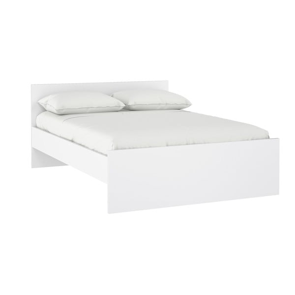Бяло двойно легло 140x200 cm ПДЧ без ламелно дъно Naia – Tvilum
