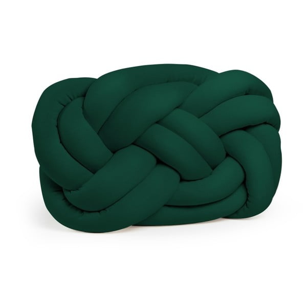 Тъмнозелена декоративна възглавница Cloud Knot, 40 x 32 cm - Homemania