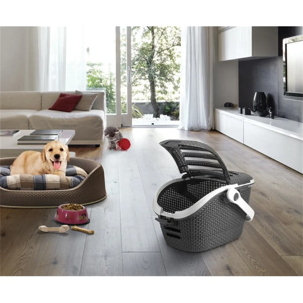 Тъмно сива кутия за транспортиране на домашни любимци - Curver-image-1