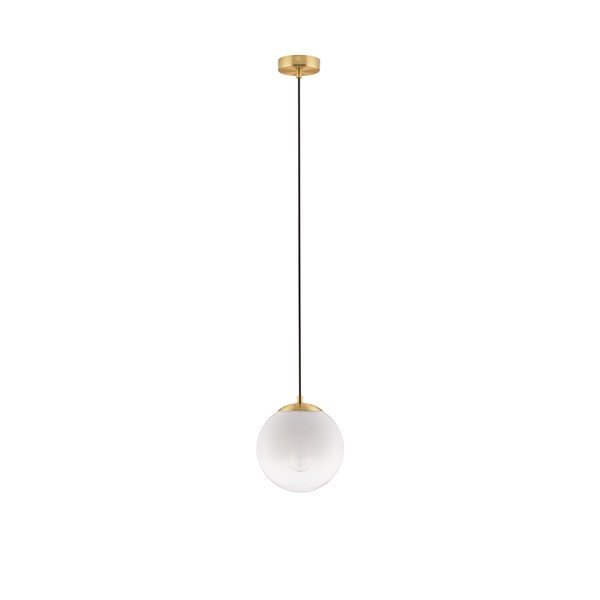Бяло/ в златист цвят стъклено висящо осветително тяло ø 20 cm Vita – Nova Luce