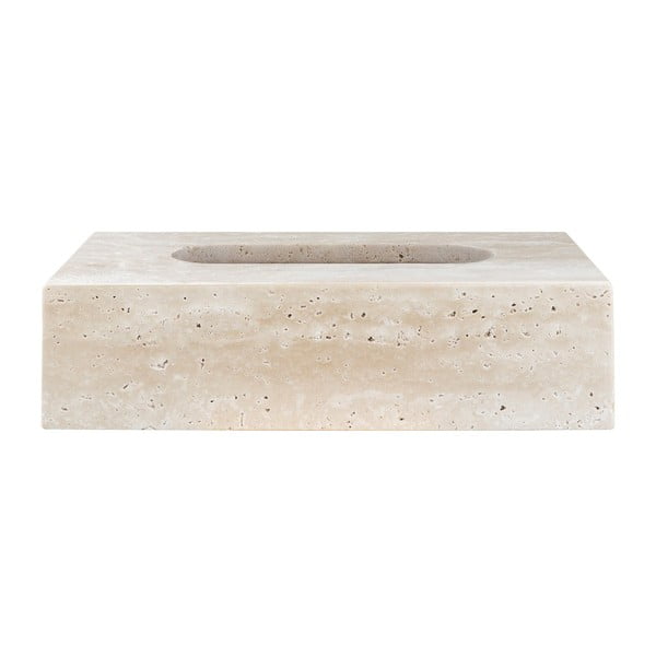 Каменна кутия за носни кърпички Travertine – Mette Ditmer Denmark-image-2