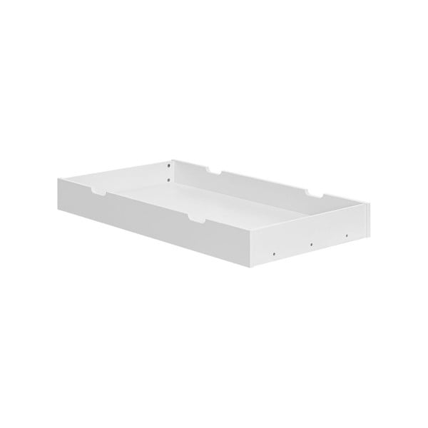 Бяло дървено чекмедже под детското легло Основи, 160 x 70 cm - Pinio