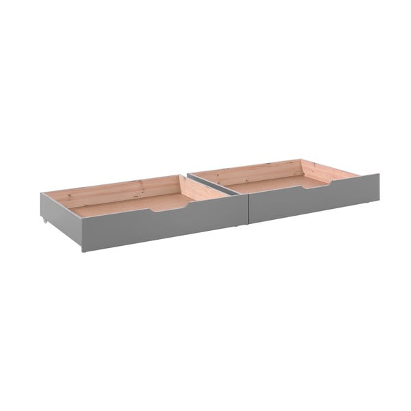Сиви кутии за съхранение за детско легло 2 бр. PINO – Vipack