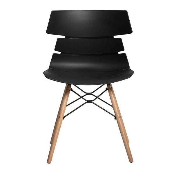 Комплект от 4 черни трапезни стола Iris - Marckeric