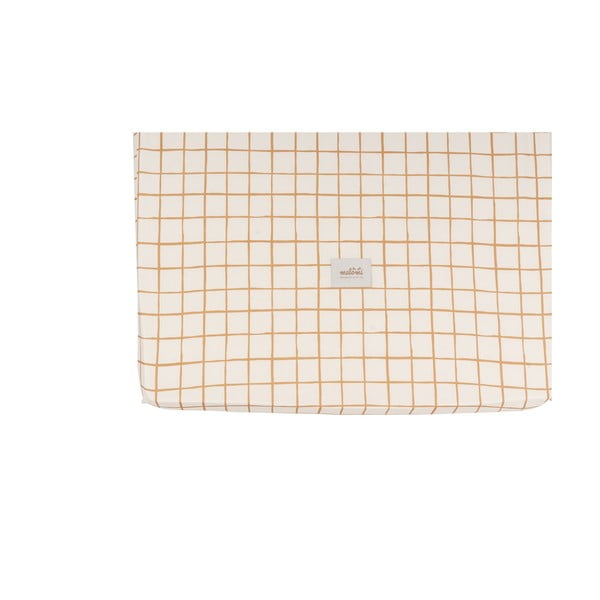 Чаршаф за детско легло от памук 80x160 cm Camel Check - Malomi Kids-image-2