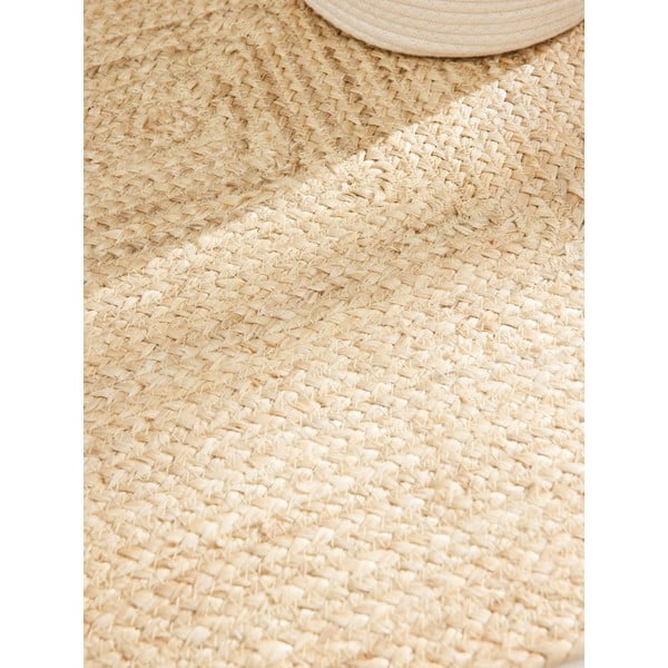 Двустранен ръчно изработен ютен килим в светло естествен цвят 160x230 cm Sharmila Natural White – Hanse Home-image-3