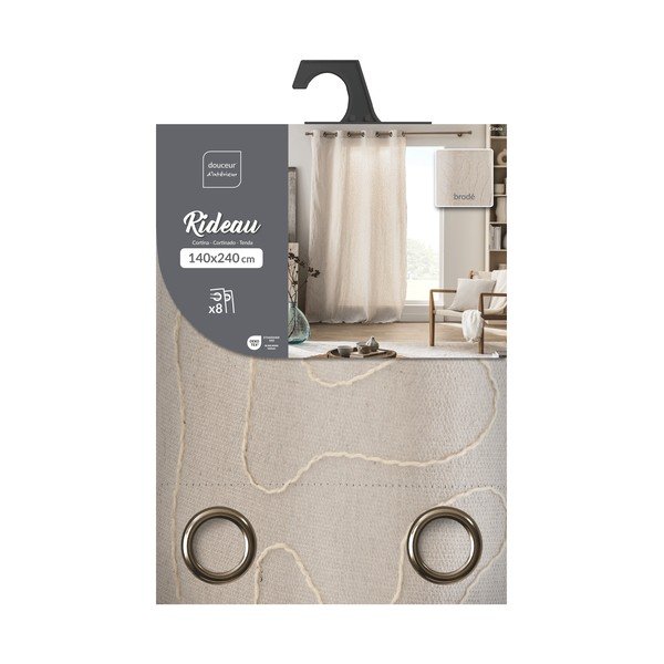 Перде в естествен цвят 140x240 cm Cirana – douceur d'intérieur-image-3