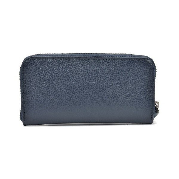 Тъмносиня кожена чанта Mangotti Landallo - Mangotti Bags-image-1
