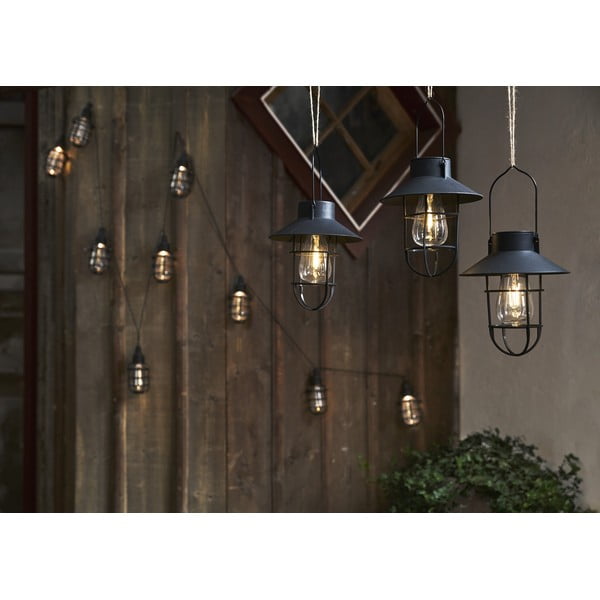 LED външно осветително тяло със соларен панел (височина 21 cm) Cage – Star Trading-image-1