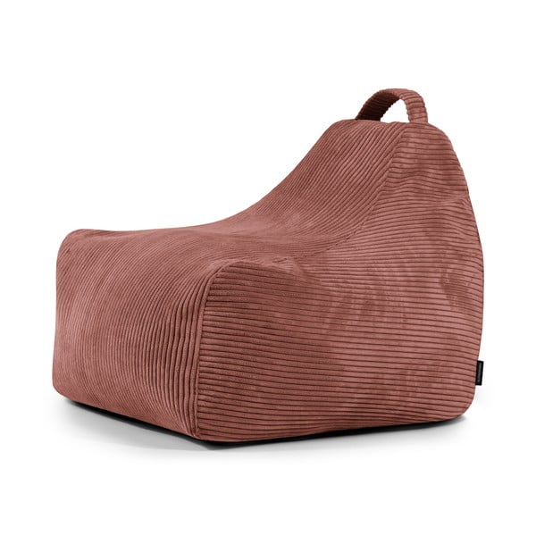 Детски пуф от рипсено кадифе в тухлен цвят Game Amuse – SLOWDOWN