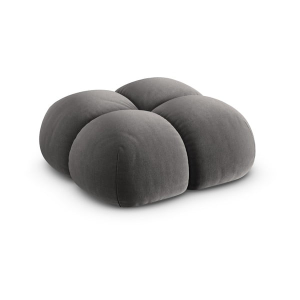 Сива кадифена табуретка Loretto – Cosmopolitan Design-image-2