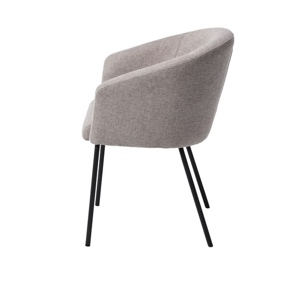 Светлосив тапициран трапезен стол с подлакътници Easton – Unique Furniture-image-4