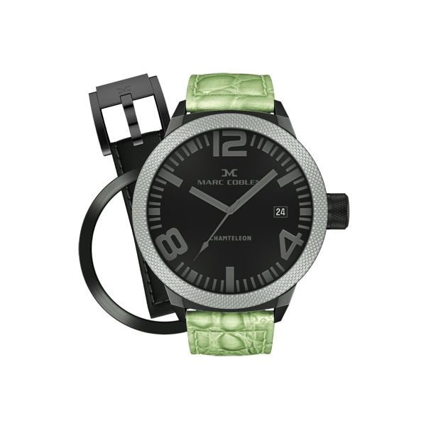 Pánské hodinky Marc Coblen s páskem a kroužkem navíc P51