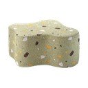 Зелен детски пуф от букле и шенил Terrazzo Cloud – Wigiwama
