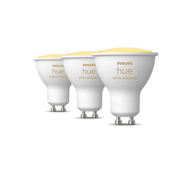 LED комплект крушки 3 бр. GU10, 4 W White ambiance – Philips Hue-image-1