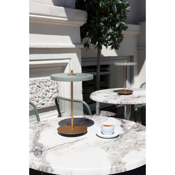 Светлозелена LED настолна лампа с метален абажур (височина 31 см) Asteria Move - UMAGE-image-3