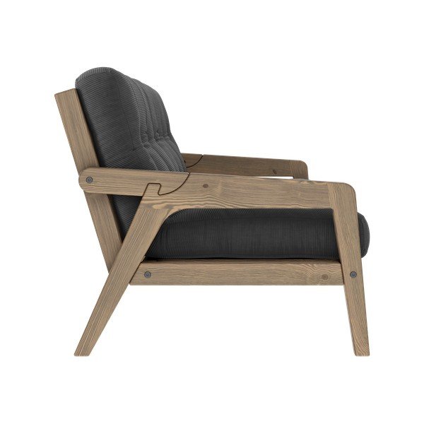 Сив велурен диван 204 cm Grab - Karup Design-image-4