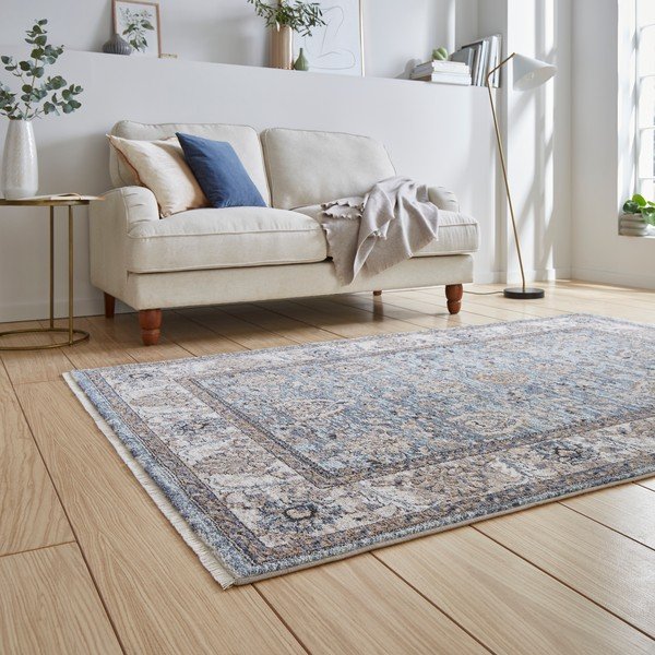 Пътека в синьо и кремаво 80x300 cm Vintage – Think Rugs-image-2