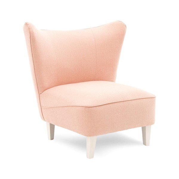 Světle růžové křeslo se světlými nohami Vivonita Sandy