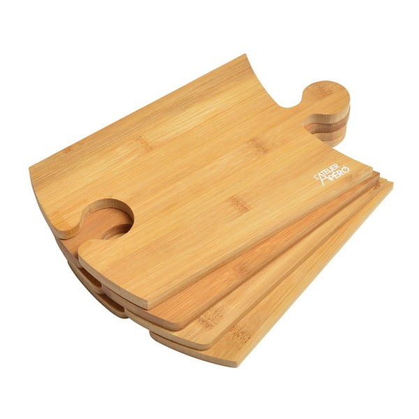Комплект от 4 дървени дъски за рязане Apero Puzzle Board - Le Studio