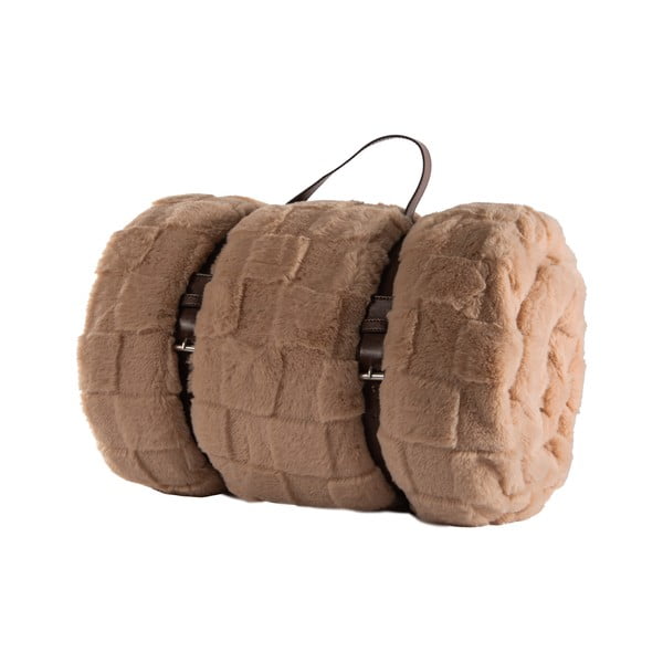 Кафяво одеяло от микроплюш 150x200 cm Rava – Tiseco Home Studio-image-4