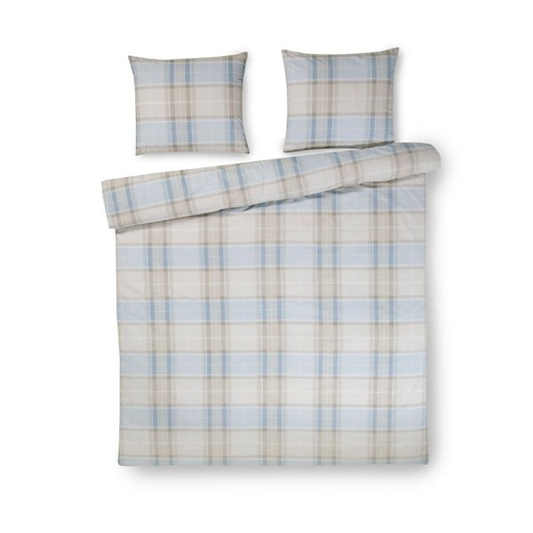 Спално бельо за двойно легло от памучен перкал Portland Blue, 240 x 200 cm - Ekkelboom