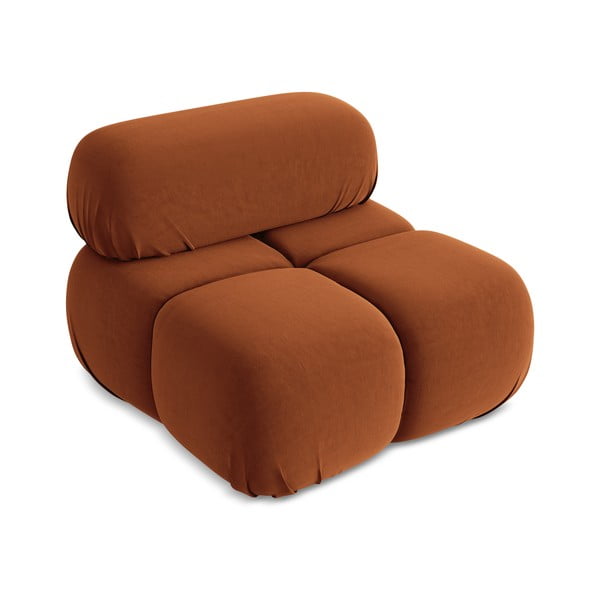 Оранжев кадифен модул за диван (среден модул) Lokua – Makamii-image-2