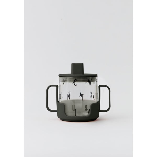 Черна дръжка за бебешка чаша - Design Letters-image-1