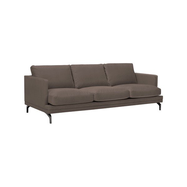 Hnědá pohovka s podnožím v černé barvě Windsor & Co Sofas Jupiter-image-1