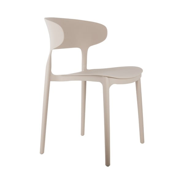 Бежови пластмасови трапезни столове в комплект от 4 бр. Fain – Leitmotiv
