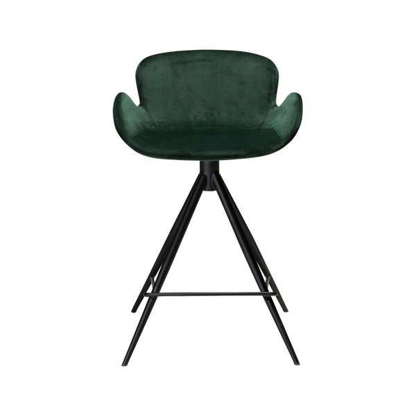 Тъмнозелен бар стол DAN-FORM Дания Gaia Velvet, височина 87 cm - DAN-FORM Denmark-image-1