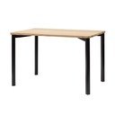 Черна маса за хранене със заоблени крака TRIVENTI, 120 x 80 cm Triventi - Ragaba