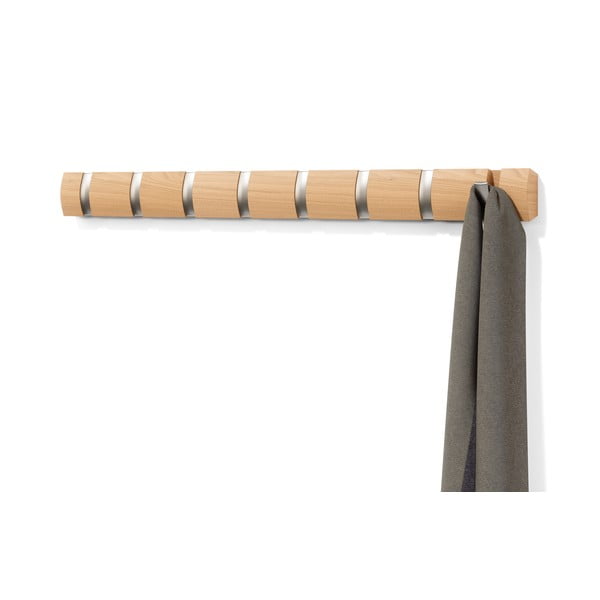 Стенна закачалка от ясенова дървесина в естествен цвят Flip - Umbra-image-4