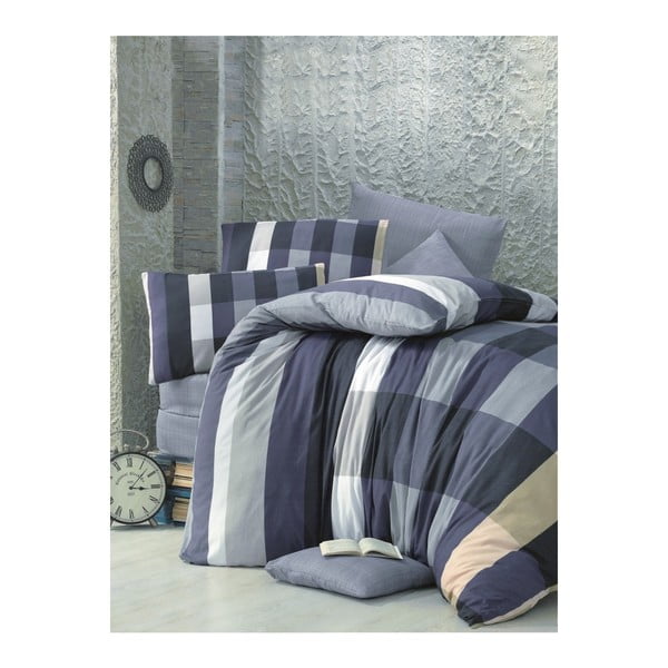 Спално бельо за двойно легло с чаршаф и 2 калъфки за възглавници Cigdem, 200 x 220 cm - Mijolnir