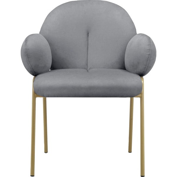 Сиви тапицирани трапезни столове в комплект с подлакътници 2 бр. Iwama – Støraa-image-2