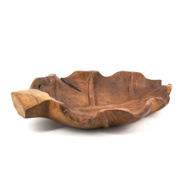 Podnos z teakového dřeva ve tvaru listu Moycor Erosi