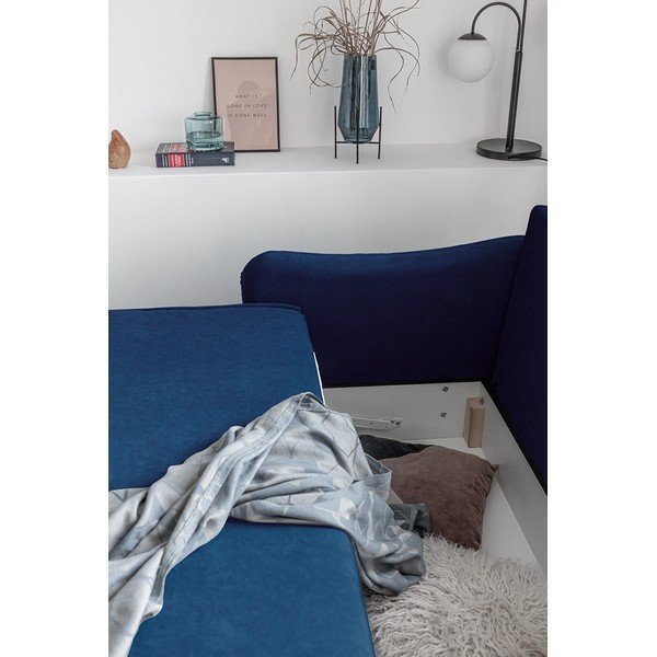 Флотско синьо кадифено канапе Tender Eddie - Miuform-image-1