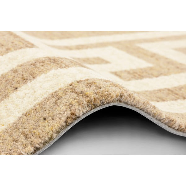 Светлокафяв вълнен килим 133x180 cm Cesar - Agnella-image-2