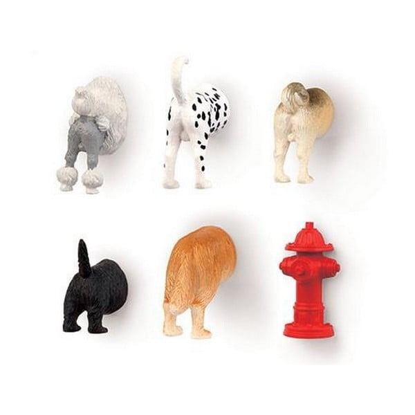 Комплект от 6 магнита за хладилник с мотиви на кучета - Kikkerland