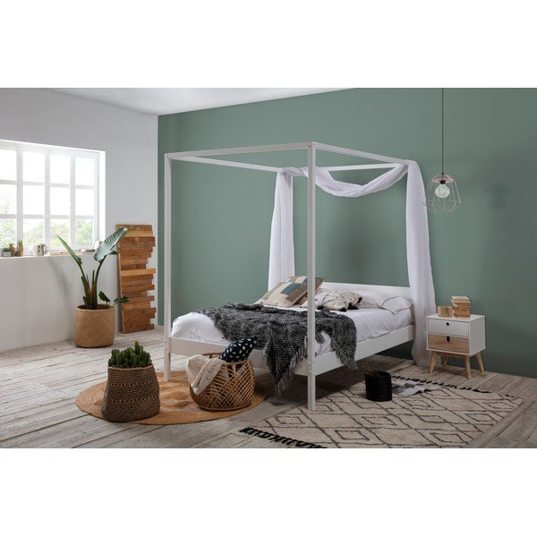 Бяло двойно легло с решетка 140x190 cm Dossel - Marckeric-image-1