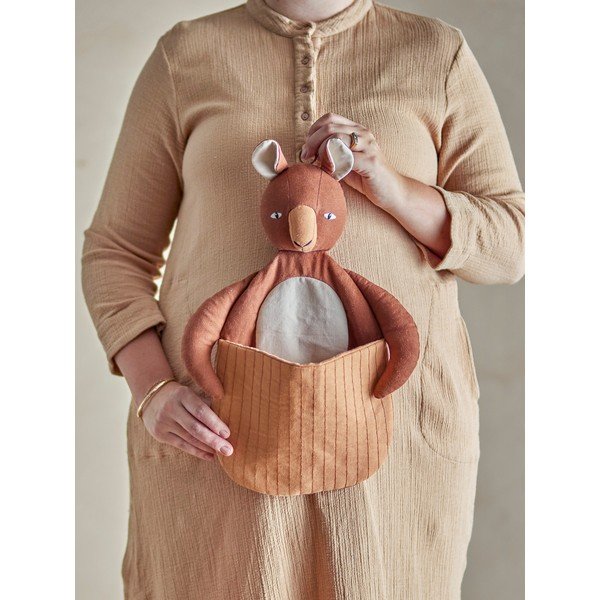 Кафява текстилна детска кошница за играчки 46x7,5x33 cm Toto – Bloomingville Mini-image-3