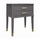 Тъмносиво нощно шкафче Westerleigh – CosmoLiving by Cosmopolitan
