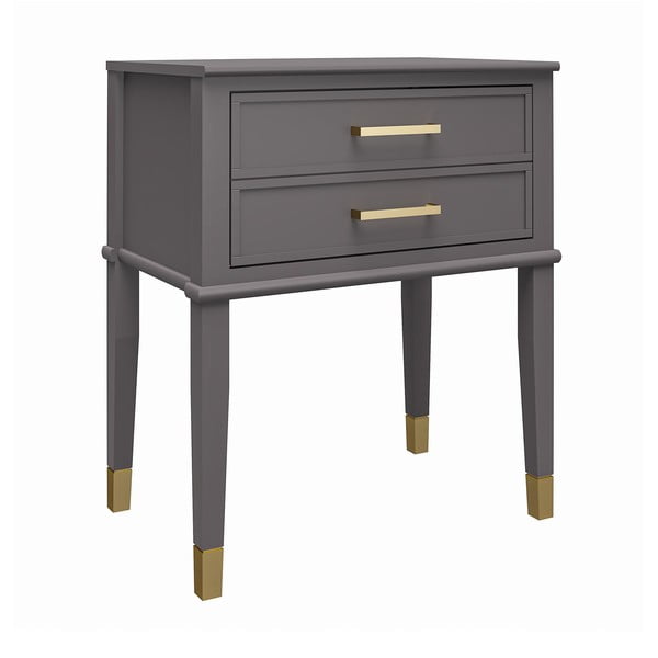 Тъмносиво нощно шкафче Westerleigh – CosmoLiving by Cosmopolitan